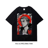 Japán Anime Attack On Titan póló Harajuku Vintage Print rövid ujjú, nagy méretű pamut nyakú póló női férfi