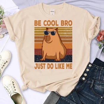 Capybara T-shirt Γυναικεία μπλουζάκι Harajuku Καλοκαιρινό λευκό μπλουζάκι μόδας Straykids print Γυναικεία μπλουζάκια με στρογγυλή λαιμόκοψη Μπλούζες σε μεγάλο μέγεθος