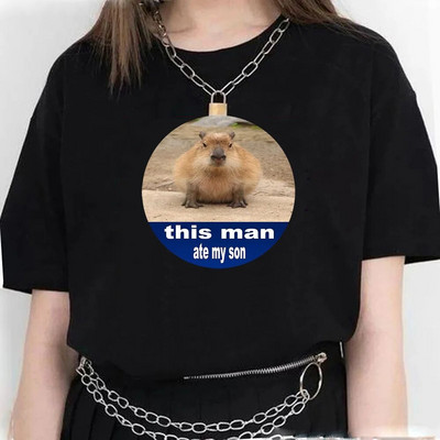 Capybara majica kratkih rukava Ženska Harajuku majica Ljetna bijela modna majica Straykids s printom Ženske majice s okruglim izrezom Top veličine