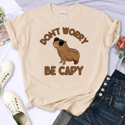 Capybara majica kratkih rukava Ženska Harajuku majica Ljetna bijela modna majica Straykids s printom Ženske majice s okruglim izrezom Top veličine