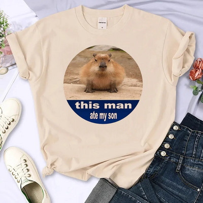 Capybara majica kratkih rukava Ženska Harajuku majica Ljetna bijela modna majica Straykids s printom Ženske majice s okruglim izrezom Top veličine