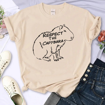 Capybara majica kratkih rukava Ženska Harajuku majica Ljetna bijela modna majica Straykids s printom Ženske majice s okruglim izrezom Top veličine