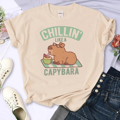 Capybara majica kratkih rukava Ženska Harajuku majica Ljetna bijela modna majica Straykids s printom Ženske majice s okruglim izrezom Top veličine