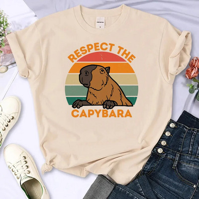 Capybara majica kratkih rukava Ženska Harajuku majica Ljetna bijela modna majica Straykids s printom Ženske majice s okruglim izrezom Top veličine