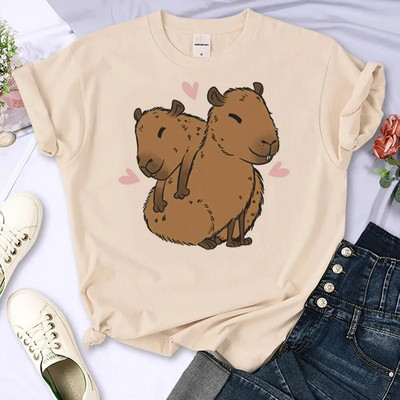 Capybara majica kratkih rukava Ženska Harajuku majica Ljetna bijela modna majica Straykids s printom Ženske majice s okruglim izrezom Top veličine