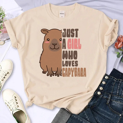 Capybara majica kratkih rukava Ženska Harajuku majica Ljetna bijela modna majica Straykids s printom Ženske majice s okruglim izrezom Top veličine