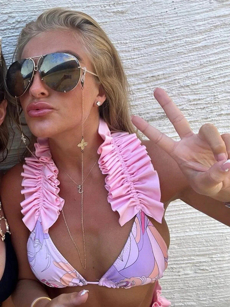 3 részes bikini női fürdőruhák 2024 női fürdőruha Strandruha fürdőruha fürdőruha bikini szett virágos szoknya Sarong biquini