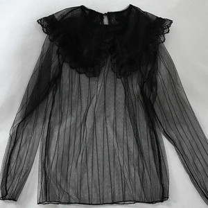 Gowyimmes Spring Sweety Girl Peter pan Πουκάμισο με γιακά με δαντέλα Σέξι γυναικεία διχτυωτή μπλούζα Γυναικεία μακρυμάνικη μπλούζα Basic τοπ πουλόβερ 264