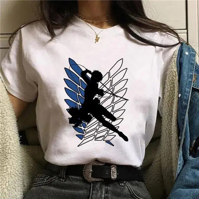 Attack on Titan Τελική σεζόν 4 Μπλουζάκι Γυναικείο Anime Shingeki No Kyojin Eren Yeager Print Tshirt Ανδρικά Μπλουζάκια Βαμβακερά σε συντομότερο μέγεθος