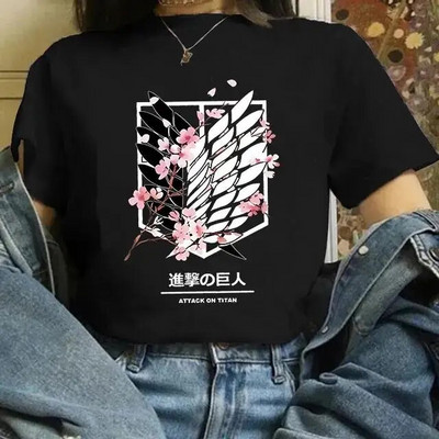 Attack on Titan Τελική σεζόν 4 Μπλουζάκι Γυναικείο Anime Shingeki No Kyojin Eren Yeager Print Tshirt Ανδρικά Μπλουζάκια Βαμβακερά σε συντομότερο μέγεθος