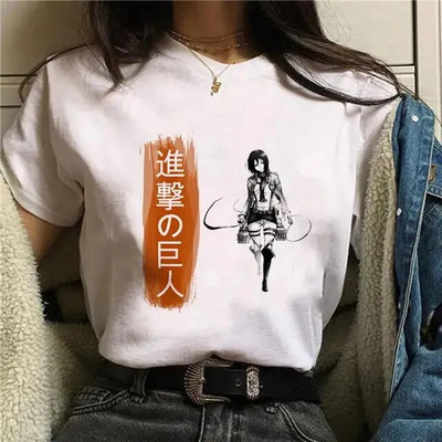 Attack on Titan Τελική σεζόν 4 Μπλουζάκι Γυναικείο Anime Shingeki No Kyojin Eren Yeager Print Tshirt Ανδρικά Μπλουζάκια Βαμβακερά σε συντομότερο μέγεθος