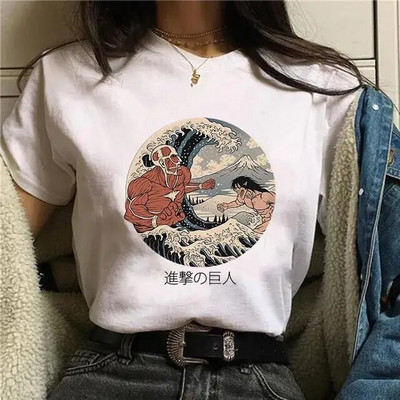 Attack on Titan Τελική σεζόν 4 Μπλουζάκι Γυναικείο Anime Shingeki No Kyojin Eren Yeager Print Tshirt Ανδρικά Μπλουζάκια Βαμβακερά σε συντομότερο μέγεθος