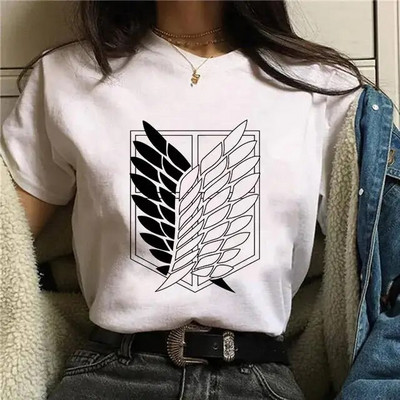 Attack on Titan Τελική σεζόν 4 Μπλουζάκι Γυναικείο Anime Shingeki No Kyojin Eren Yeager Print Tshirt Ανδρικά Μπλουζάκια Βαμβακερά σε συντομότερο μέγεθος