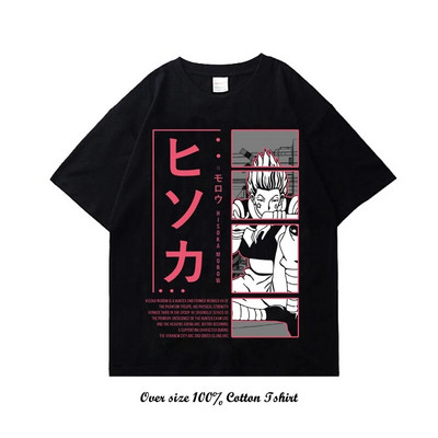 Dámske tričko s grafickou potlačou japonského anime Hunter X Hunter, vintage, plus veľkosť, bavlnené, okrúhly výstrih, krátky rukáv, tričko pre ženy aj mužov