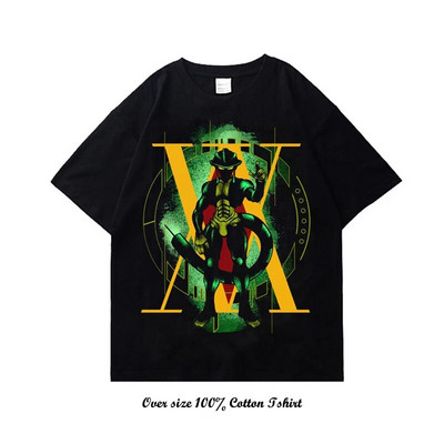 Dámske tričko s grafickou potlačou japonského anime Hunter X Hunter, vintage, plus veľkosť, bavlnené, okrúhly výstrih, krátky rukáv, tričko pre ženy aj mužov