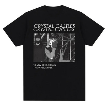 Ανδρικά casual Crystal Castles Μόδα μπλουζάκι με στάμπα Casual Crew λαιμόκοψη Streetwear κοντό μανίκι συν μέγεθος γυναικείο μπλουζάκι