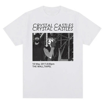 Ανδρικά casual Crystal Castles Μόδα μπλουζάκι με στάμπα Casual Crew λαιμόκοψη Streetwear κοντό μανίκι συν μέγεθος γυναικείο μπλουζάκι