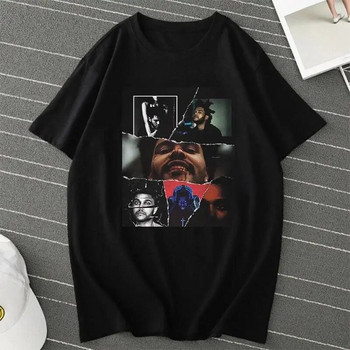 The Weeknd Graphic Print Tshirt Vintage 90s Ανδρικά Γυναικεία Hip Hop Streetwear κοντομάνικο T πουκάμισο Unisex