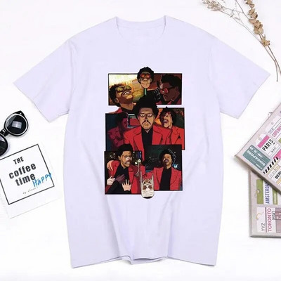 Savaitgalio grafiniai marškinėliai Vintažiniai 90-ųjų vyrų moteriški hiphopo gatvės drabužiai trumpomis rankovėmis pliuso dydžio marškinėliai unisex