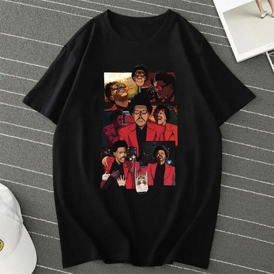 Savaitgalio grafiniai marškinėliai Vintažiniai 90-ųjų vyrų moteriški hiphopo gatvės drabužiai trumpomis rankovėmis pliuso dydžio marškinėliai unisex