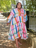 Κομψά φορέματα για γυναίκες Δωρεάν αποστολή Lady Autumn Casual Loose Dress Plus Size Long Shirt φόρεμα Χονδρική Μαζική αποστολή