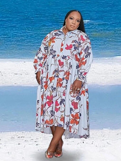 Κομψά φορέματα για γυναίκες Δωρεάν αποστολή Lady Autumn Casual Loose Dress Plus Size Long Shirt φόρεμα Χονδρική Μαζική αποστολή