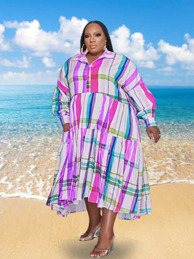 Κομψά φορέματα για γυναίκες Δωρεάν αποστολή Lady Autumn Casual Loose Dress Plus Size Long Shirt φόρεμα Χονδρική Μαζική αποστολή