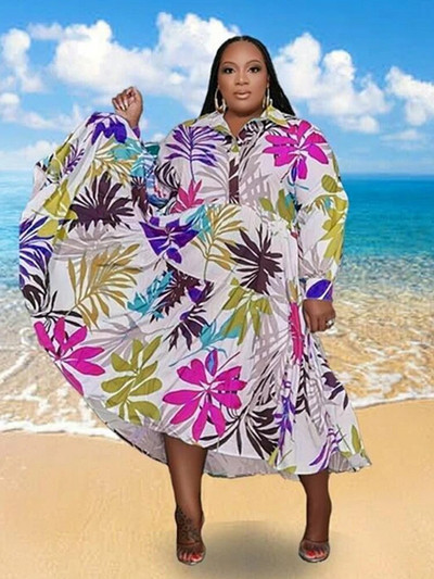 Κομψά φορέματα για γυναίκες Δωρεάν αποστολή Lady Autumn Casual Loose Dress Plus Size Long Shirt φόρεμα Χονδρική Μαζική αποστολή