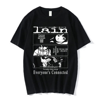 Anime Lain Graphic Print Μπλουζάκι Γυναικείο Ανδρικό Μπλουζάκι Unisex Iwakura Manga Girl Sci Fi Μπλουζάκια με κοντό μανίκι βαμβακερό μπλουζάκι Plus Size