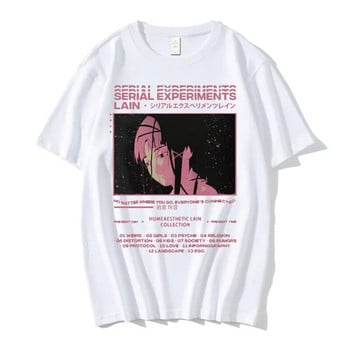 Anime Lain Graphic Print Μπλουζάκι Γυναικείο Ανδρικό Μπλουζάκι Unisex Iwakura Manga Girl Sci Fi Μπλουζάκια με κοντό μανίκι βαμβακερό μπλουζάκι Plus Size