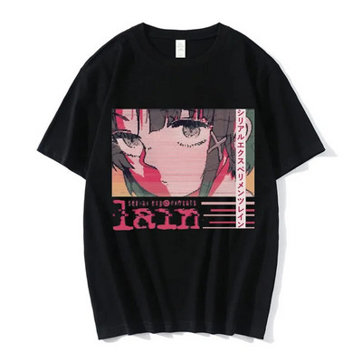 Anime Lain Graphic Print Μπλουζάκι Γυναικείο Ανδρικό Μπλουζάκι Unisex Iwakura Manga Girl Sci Fi Μπλουζάκια με κοντό μανίκι βαμβακερό μπλουζάκι Plus Size