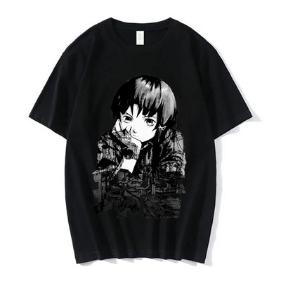 Anime Lain Graphic Print Μπλουζάκι Γυναικείο Ανδρικό Μπλουζάκι Unisex Iwakura Manga Girl Sci Fi Μπλουζάκια με κοντό μανίκι βαμβακερό μπλουζάκι Plus Size