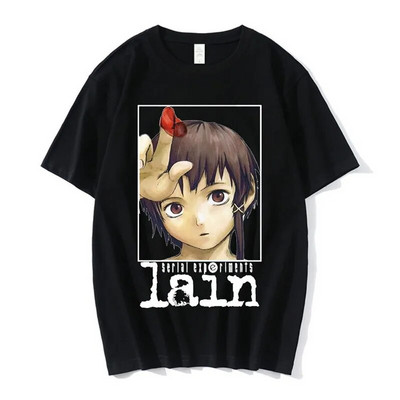 Anime Lain Graphic Print Μπλουζάκι Γυναικείο Ανδρικό Μπλουζάκι Unisex Iwakura Manga Girl Sci Fi Μπλουζάκια με κοντό μανίκι βαμβακερό μπλουζάκι Plus Size
