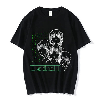 Anime Lain Graphic Print Μπλουζάκι Γυναικείο Ανδρικό Μπλουζάκι Unisex Iwakura Manga Girl Sci Fi Μπλουζάκια με κοντό μανίκι βαμβακερό μπλουζάκι Plus Size