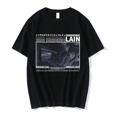 Anime Lain Graphic Print Μπλουζάκι Γυναικείο Ανδρικό Μπλουζάκι Unisex Iwakura Manga Girl Sci Fi Μπλουζάκια με κοντό μανίκι βαμβακερό μπλουζάκι Plus Size