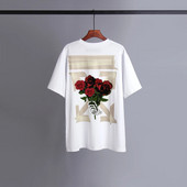 Vintage High Street Brand T-shirt Potlačené Plus Size Hip Hop Tees Harajuku Casual Voľné Dámske Pánske Tričká s Krátkym Rukávom Doprava Zdarma