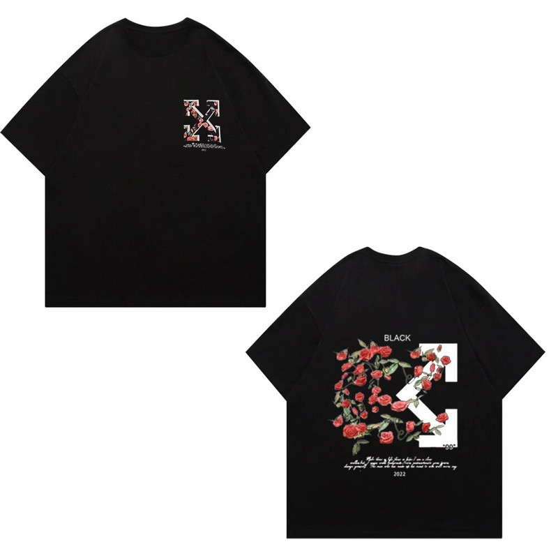 Vintage High Street Brand T-shirt Potlačené Plus Size Hip Hop Tees Harajuku Casual Voľné Dámske Pánske Tričká s Krátkym Rukávom Doprava Zdarma