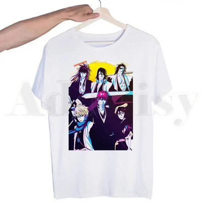Tricou Anime Japonez Bleach Manga Ichigo Kuchiki Byakuya Bărbați Femei Moda Harajuku Streetwear Mânecă scurtă Plus Size Unisex