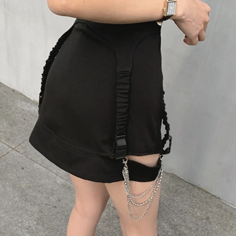 Black Hole Bodycon Ljetne Warp pencil suknje velikih dimenzija Ženske nove gotičke mini suknje s visokim strukom i visokim strukom Ženska ulična odjeća