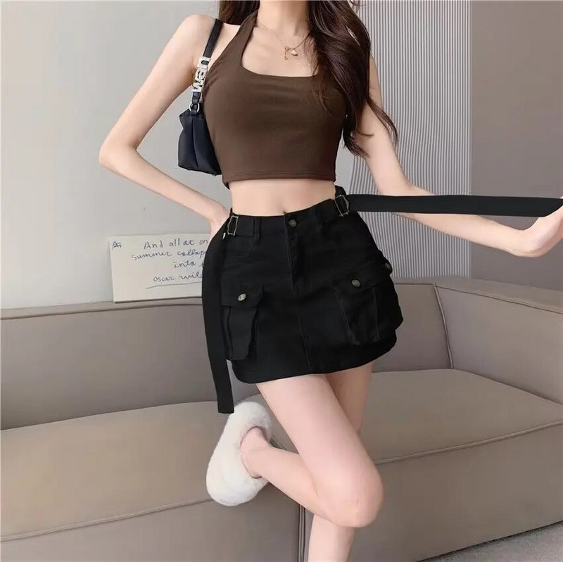 Nová jarná letná móda, sexy bavlna, plus size značka, dámska dievčenská džínsová sukňa s nízkym pásom