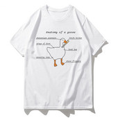 Μπλουζάκι με γραφικό τύπωμα καρτούν Χήνας Harajuku Fashion Casual Vintage Μπλουζάκι με λαιμόκοψη κοντό μανίκι συν μέγεθος γυναικείο μπλουζάκι