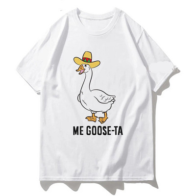 Μπλουζάκι με γραφικό τύπωμα καρτούν Χήνας Harajuku Fashion Casual Vintage Μπλουζάκι με λαιμόκοψη κοντό μανίκι συν μέγεθος γυναικείο μπλουζάκι