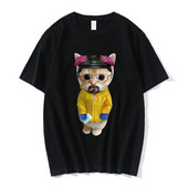 TV Show Breaking-Bad Majica s kratkim rukavima Funny Walter White Sad Crying Cat Munchkin Kitty Graphic T-shirt Muške muške ženske majice velikih veličina