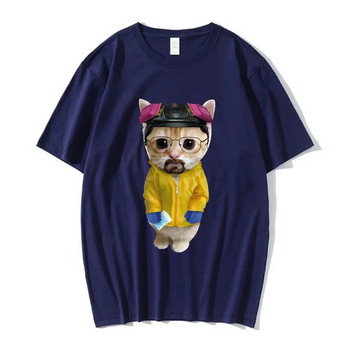 Τηλεοπτική εκπομπή Breaking-Bad T-shirt Funny Walter White Sad Crying Cat Munchkin Kitty Graphic T-shirt Ανδρικά μπλουζάκια για άνδρες σε συν μέγεθος γυναικεία μπλουζάκια