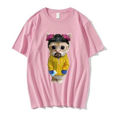 TV Show Breaking-Bad Majica s kratkim rukavima Funny Walter White Sad Crying Cat Munchkin Kitty Graphic T-shirt Muške muške ženske majice velikih veličina
