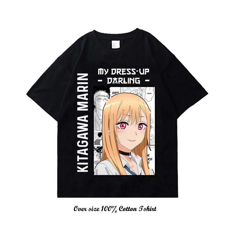 Γιαπωνέζικο Anime My Dress Up Darling Graphic T Shirt Μόδα Casual Plus Size Cotton Crew λαιμόκοψη κοντομάνικο γυναικείο μπλουζάκι