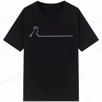 The Line Osvaldo Cavandoli póló, divatos hip-hop La Linea póló, alkalmi legénynyakú, nagy méretű női póló