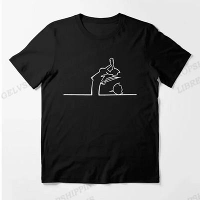 The Line Osvaldo Cavandoli póló, divatos hip-hop La Linea póló, alkalmi legénynyakú, nagy méretű női póló