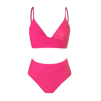 CUPSHE Seturi de bikini cu talie înaltă, negru, plin de răsucire