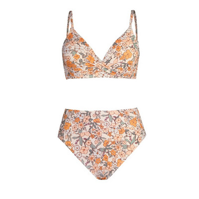 CUPSHE Seturi de bikini cu talie înaltă, negru, plin de răsucire